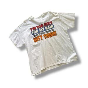 Vintage White Balding Humor Tee